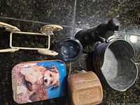 Top view of all items together on countertop