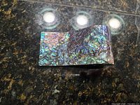 Top view showing Paua shell surface