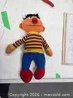 Front view of Bert plush doll