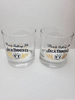 Front view of both Jack Daniel's rocks glasses