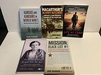 Front covers of all five war-related books