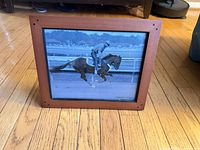 Front view of framed Smarty Jones photograph