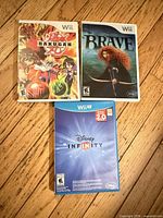 Group shot of three game cases