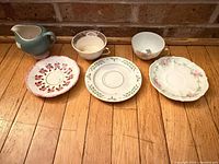 Front view of all six pieces