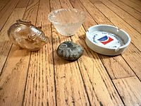 All four items grouped on wooden floor