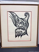 Full view of framed Kingfisher print with mat and frame