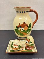 Jug, shakers and tray group shot