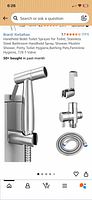 Amazon listing image showing completed bidet sprayer kit components
