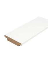 Close-up of individual white crossbar showing profile and finish