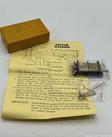 Instruction sheet, one boxed switch machine, hardware bag