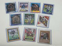 Overall shot of all ten sleeved cards