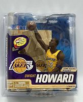 Front view of sealed Dwight Howard NBA Series 22 figure in packaging