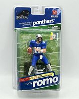 Front view of sealed McFarlane Tony Romo figure packaging