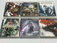Front covers of all six PS3 games