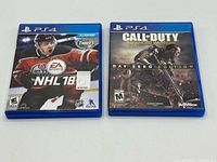 Front view of both PS4 game cases showing titles and cover art