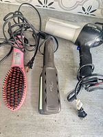 Overall view of all three hair tools