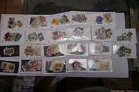 All 22 stock cards arranged on table