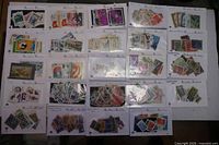 All 24 stock cards laid out showing assorted stamps