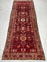 Full view of Ardebil runner rug