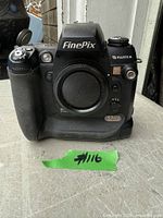 Front view of Fujifilm FinePix S3 Pro camera body with body cap attached