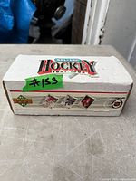 Closed white cardboard box with NHL Hockey 1991-1992 logo