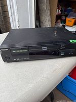Overall view of Toshiba dual disc DVD player