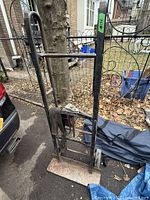 Front view of appliance hand truck showing frame, handle and toe plate
