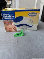 Boxed Dr. Scholl's Wet/Dry Palm Grip Massager front view