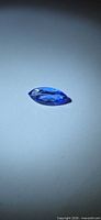 Marquise tanzanite side view showing faceting