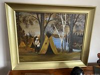 Framed painting front view