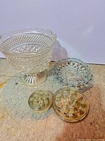 All four glass pieces grouped together