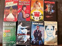 Overview of all eight VHS tapes