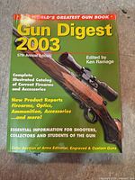Front cover of Gun Digest 2003 showing title, rifle image, editor name