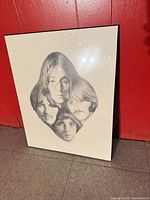 Front of MDF board showing Beatles portrait illustration