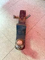 Full view of ball mount showing attached ball and pin