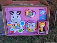Closed box showing internal contents of kit
