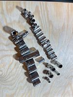 Full view of both socket rails showing assortment and chrome finish