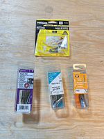 Overview of four blister packs on tabletop