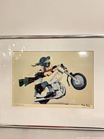 Front view of framed print in mat and frame