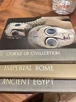 Spine view of all three Great Ages of Man volumes