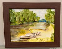 Full view of framed painting