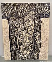 Front view of abstract painting