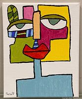 Full view of painting on canvas