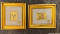 Both framed miniature paintings side by side