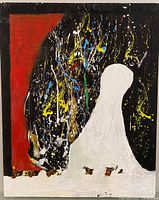 Front view of E. Gils abstract painting showing full composition