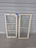 Front view of both window sashes showing overall condition