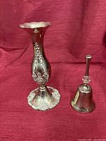 bud vase and bell side by side showing overall design