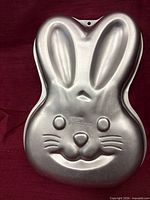 Front view of Wilton bunny pan showing overall shape and condition