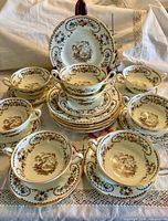 Entire 22-piece set arranged showing pattern and quantity