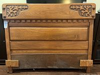 Full view of oak headboard front